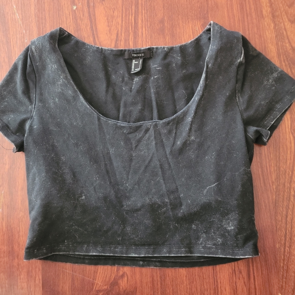 Women's Black Crop Top